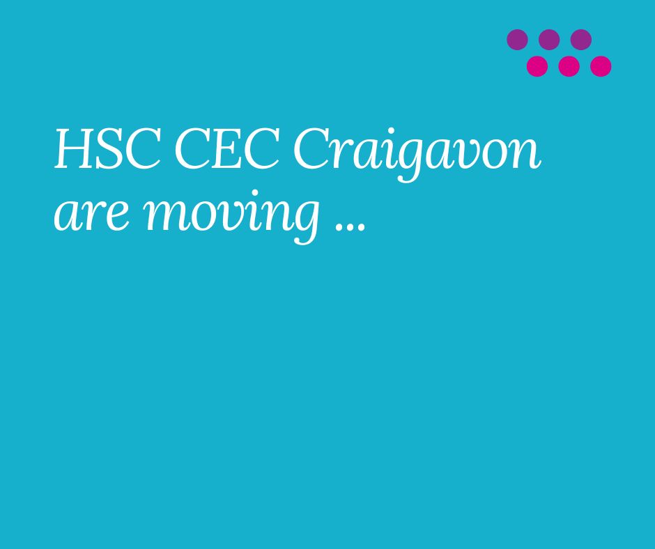 Blue box with workding CEC Craigavon are moving