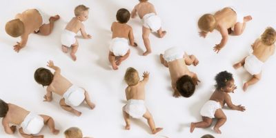 large group of babies montage
