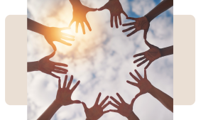 Hands together making a circle