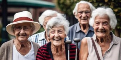 Group of smiling older people